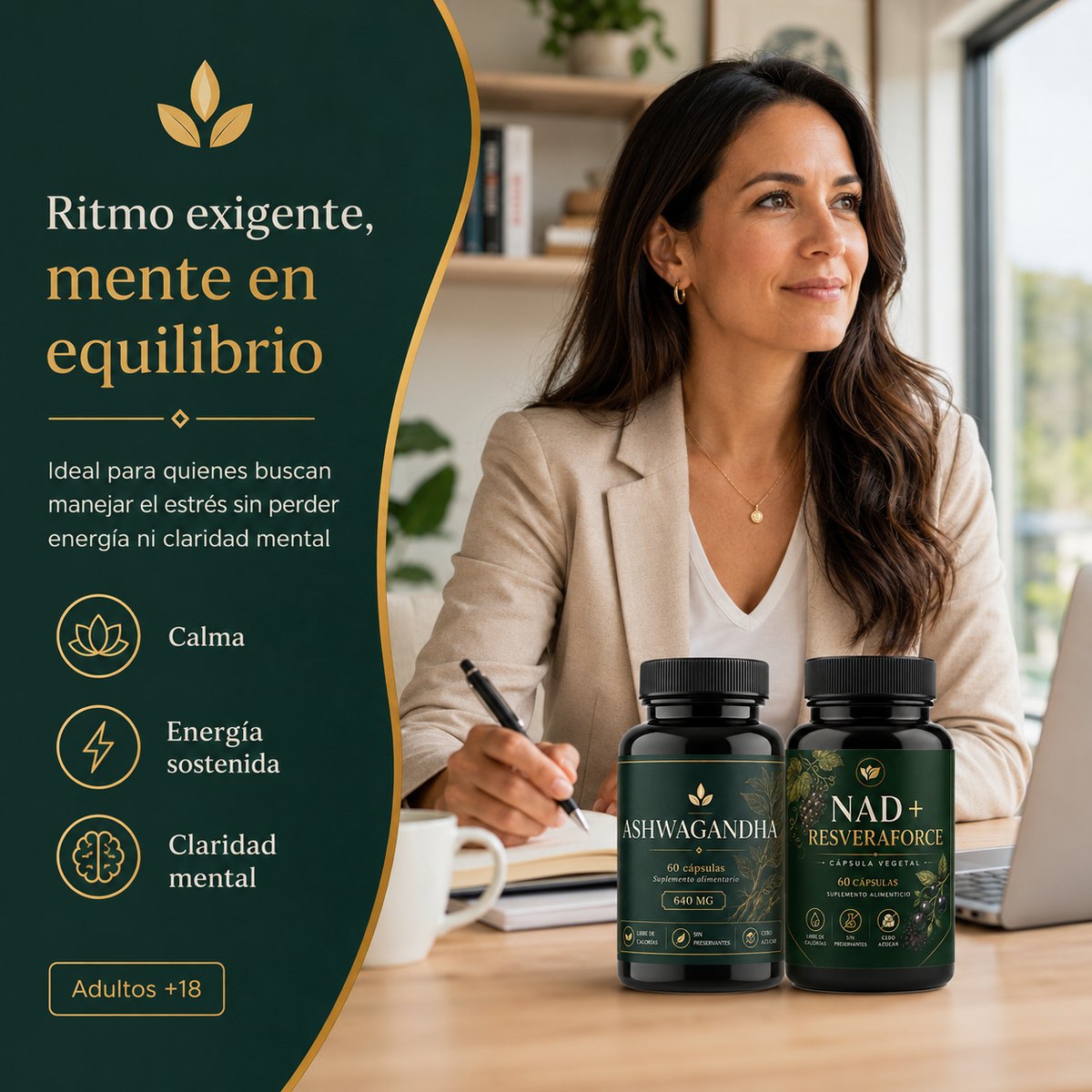 Pack Antiestrés Kénos — Ashwagandha y NAD+ Resveraforce