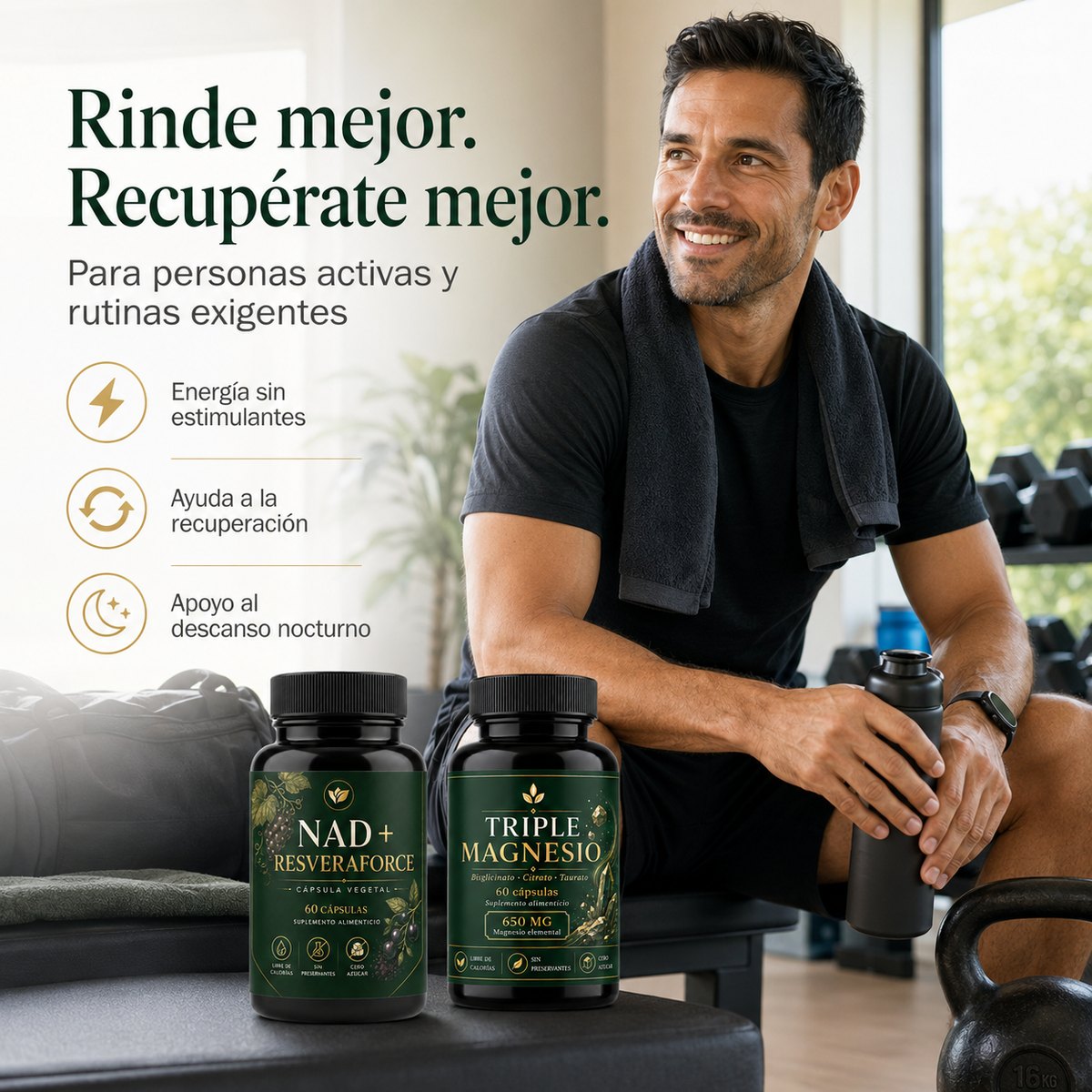 Pack Recovery Kénos — NAD+ Resveraforce y Triple Magnesio